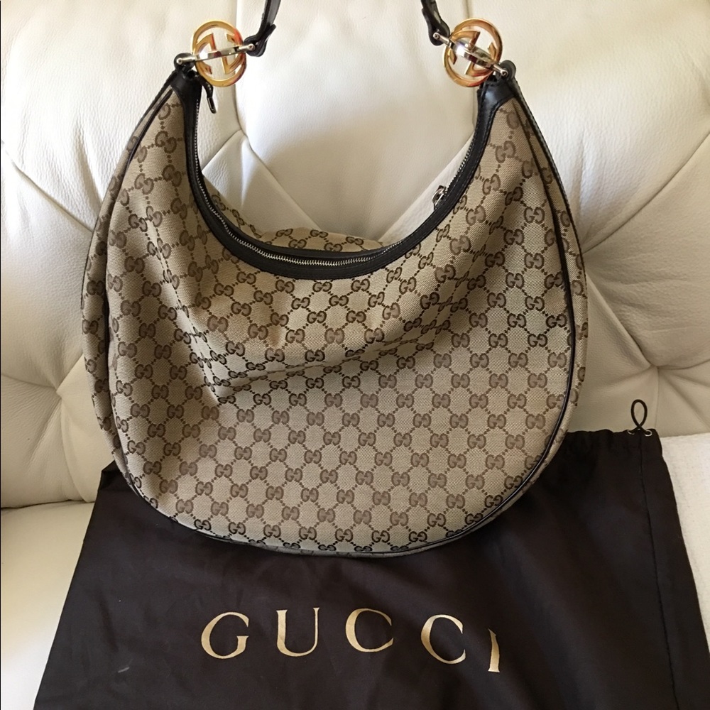 Authentic Gucci Twins GG logo Shoulder Bag